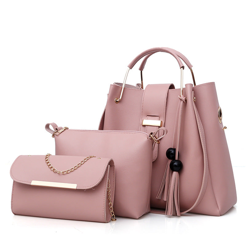 3pcs Woman Bag Set Fashion Female Purse and Handbag Three-Piece Shoulder
