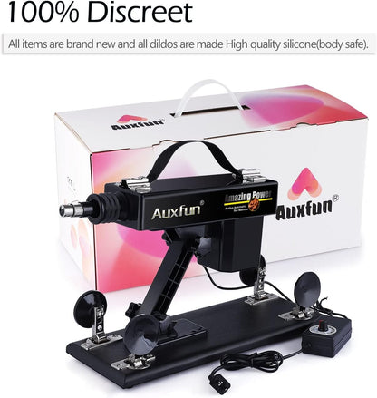 Sex Machine Dildo Machine with Realistic Dildo,Fuck Machine for Women with 3XLR Connector,Thrusting Sex Machine for Man,Adult Toys Sex Toy with 8 Accessories