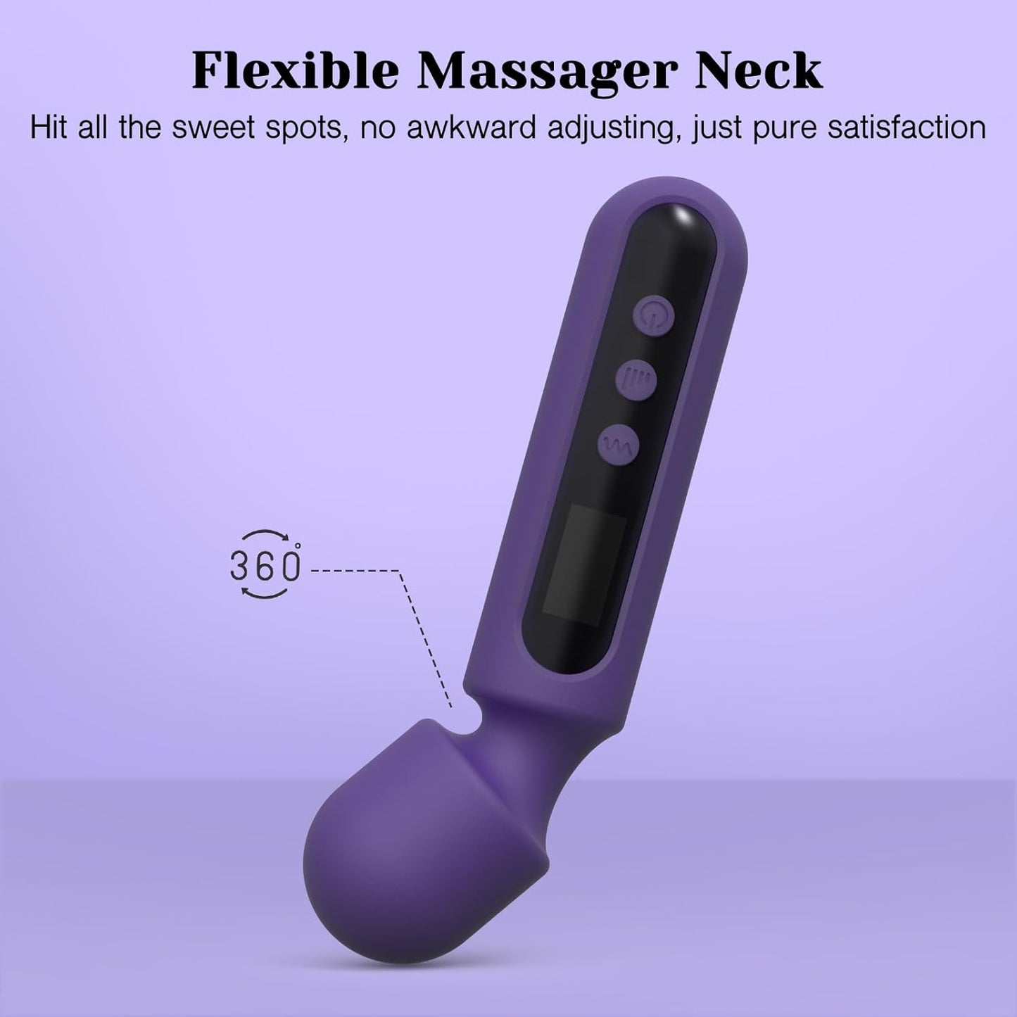 Tracy's Dog Wand Vibrator Kits, Couple Adult Sex Toys with 3 Attachments for Clit, G Spot, Glans, Clitoral Stimulator Vibrating Realistic Dildo with LCD Display, 10 Patterns 4 Speeds Massage Kits