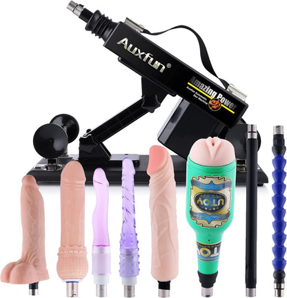 Sex Machine Dildo Machine with Realistic Dildo,Fuck Machine for Women with 3XLR Connector,Thrusting Sex Machine for Man,Adult Toys Sex Toy with 8 Accessories