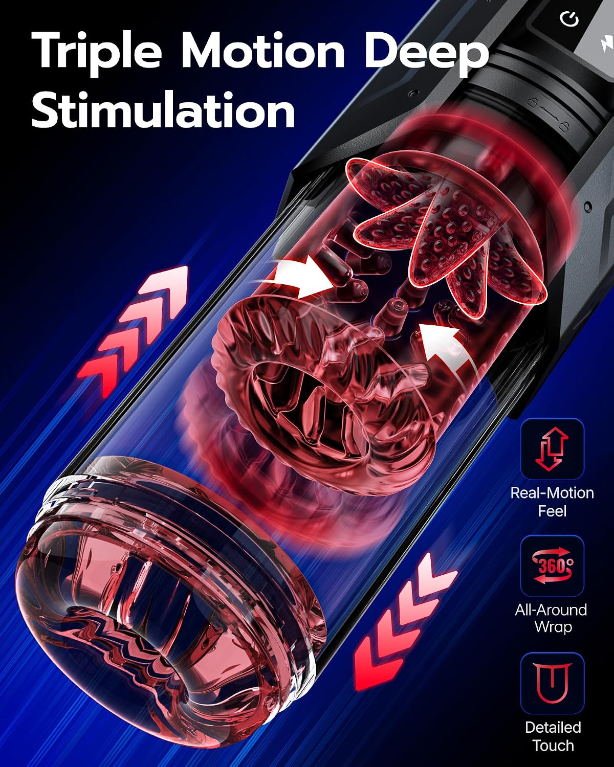 Sex Toys for Men Penis Pump - AI Sync Waterproof Male Masturbator Stroker with 7 Sucking Thrusting Rotating & 7 Licking Modes, Adult Toys Pocket Pussy Mens Sex Toy Blowjob Sex Machine Bath Item