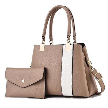 2024 New Female Crossbody Composite Bag Contrast Color Handbag Zero Wallet Large Capacity Designer Shoulder Bag Bolsa Feminina