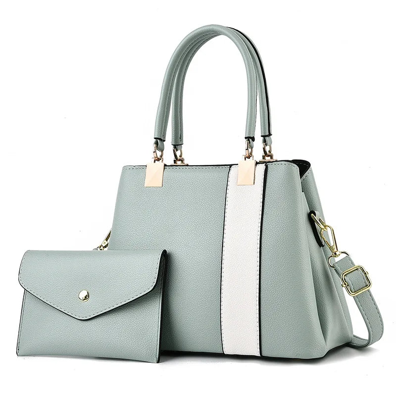 Luxury Handbags Messenger Bags Women Leather Tote Bags Quality Leather Ladies Luxury Designer 2 Piece Set Ladies Bags Handbag