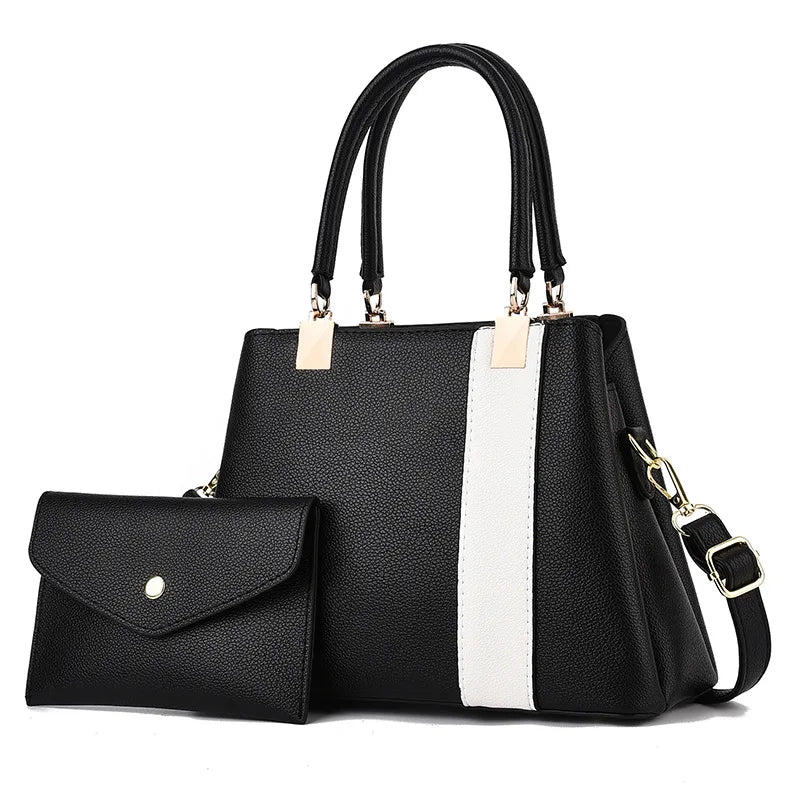 Luxury Handbags Messenger Bags Women Leather Tote Bags Quality Leather Ladies Luxury Designer 2 Piece Set Ladies Bags Handbag