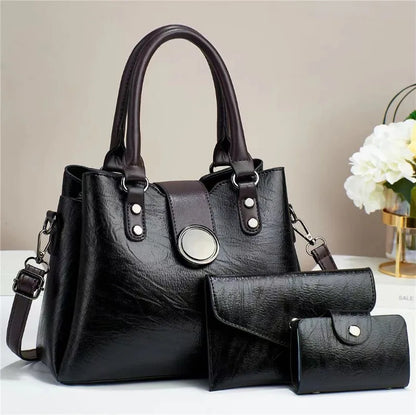 Women Handbag Tote Bag Ladies Large Capacity Shoulder Bags Designer 3 Piece Set Ladies Bag Travel Beach Shopping Bag