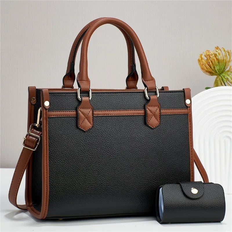 Fashionable Minimalist Women'S Handbag New Fashionable Contrasting Color Shoulder Bag With Large Capacity Casual Crossbody Bag